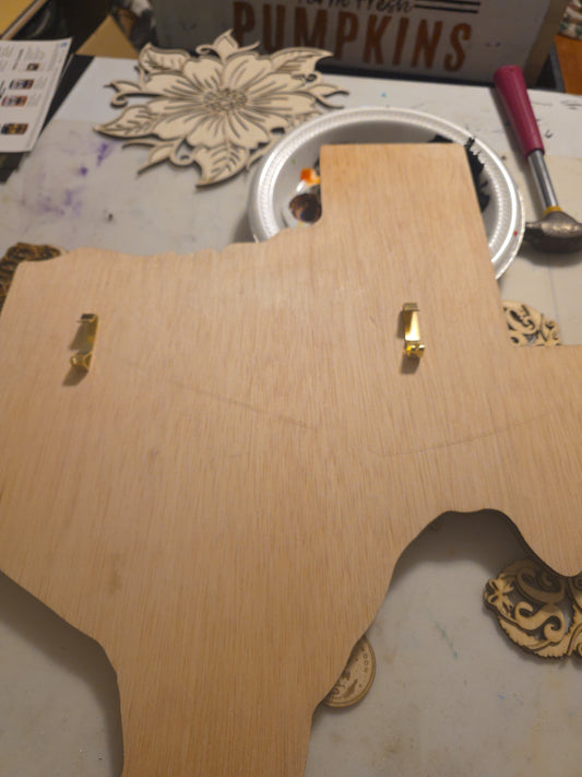 Texas address sign with family name with stain only