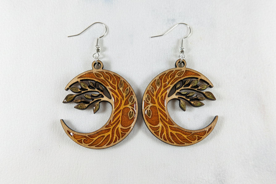 Tree Moon Earrings