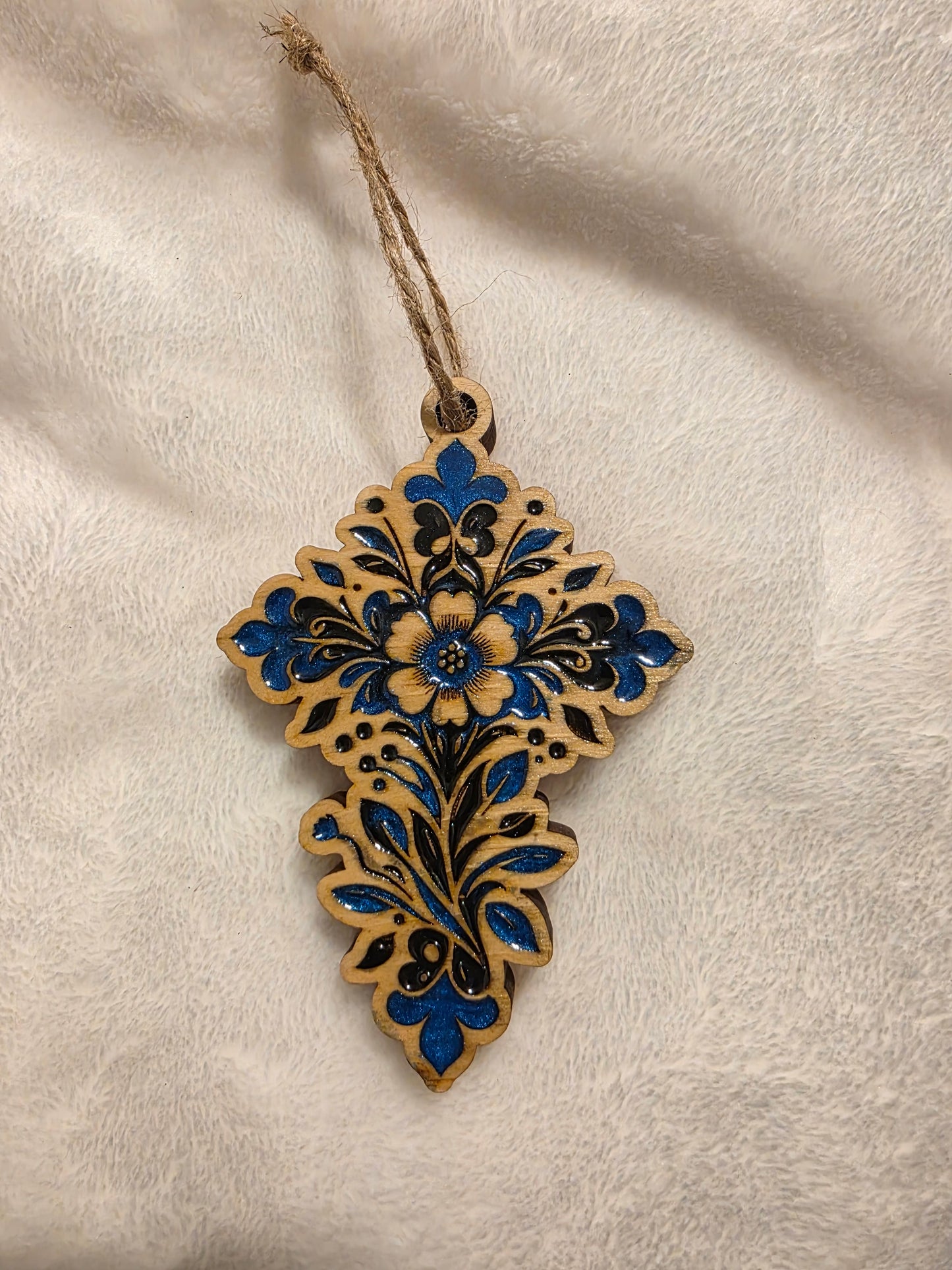 Flower Cross Ornament