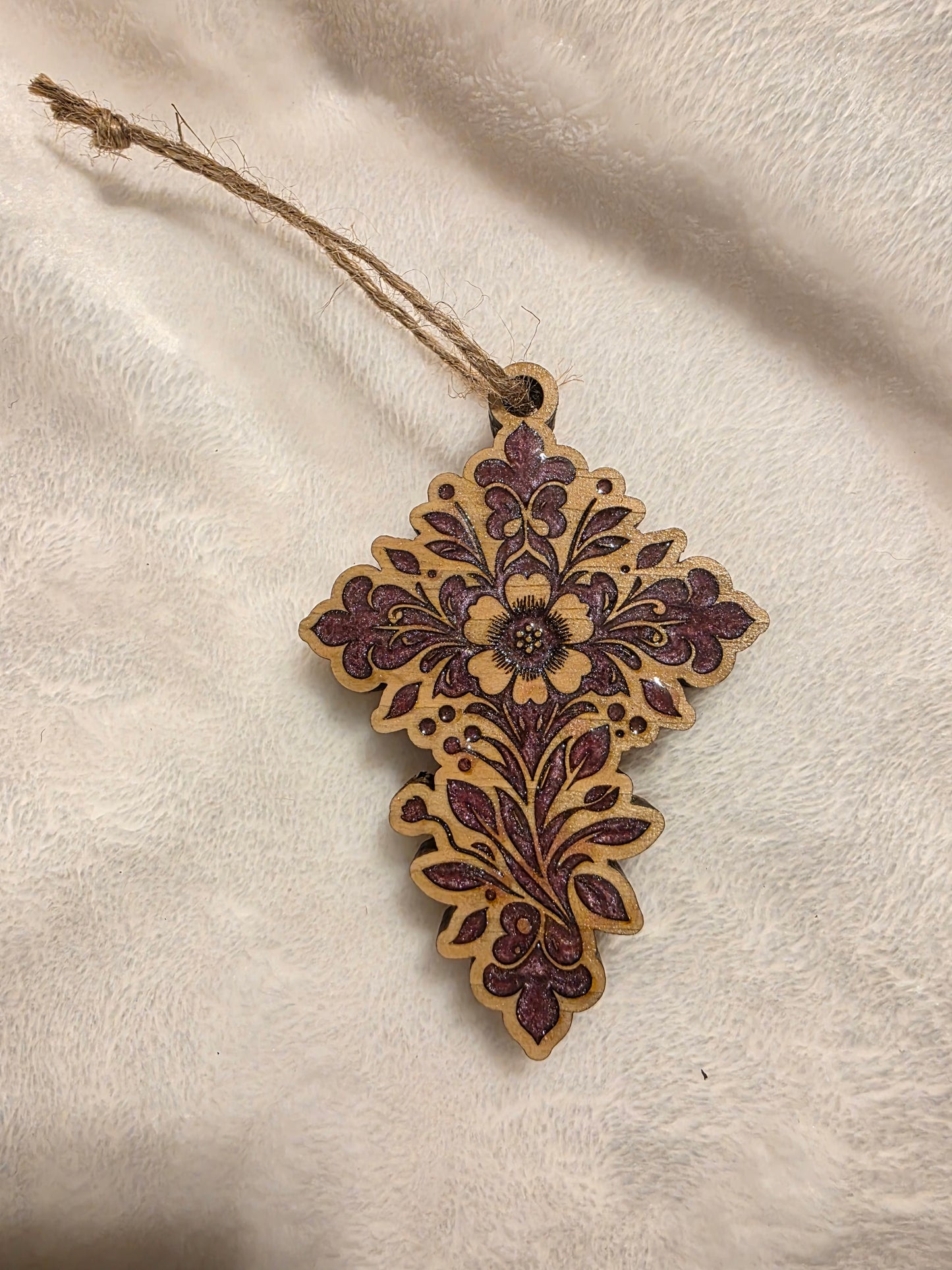 Flower Cross Ornament