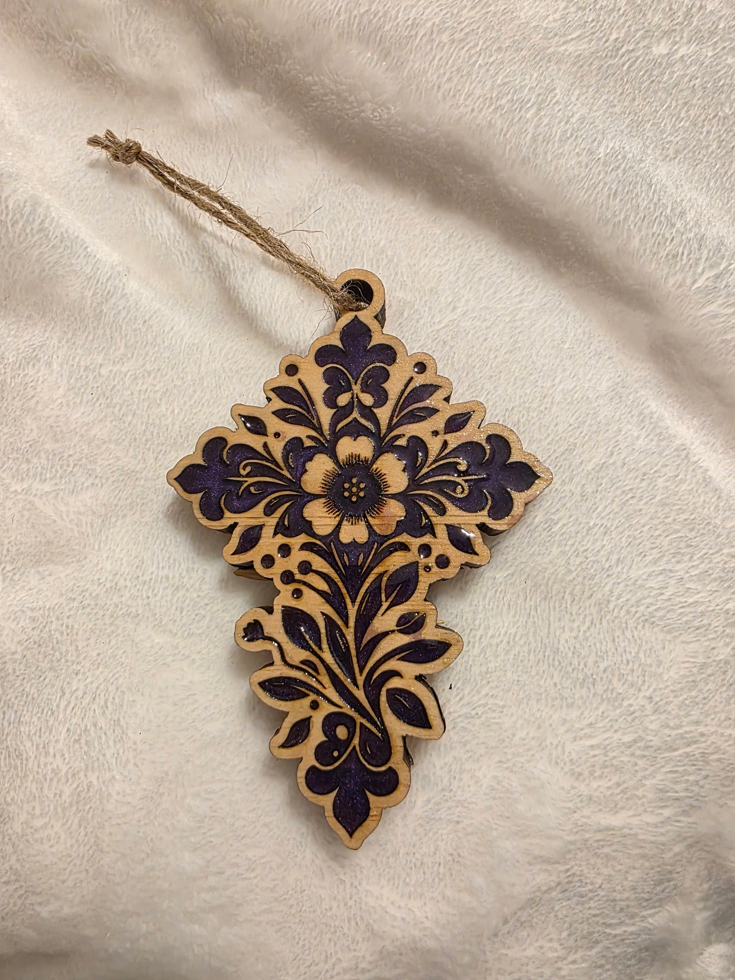 Flower Cross Ornament