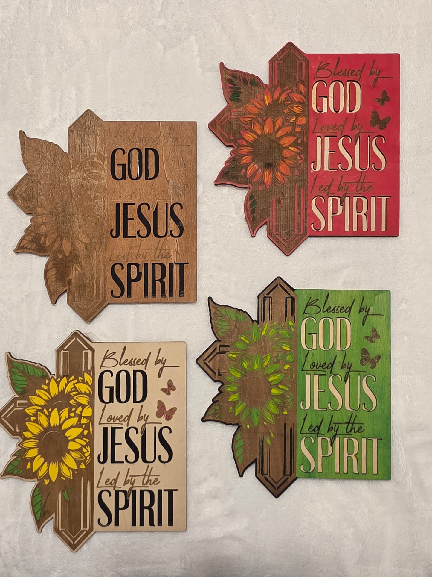 Bless by God, loved by Jesus, led by the spirit sign
