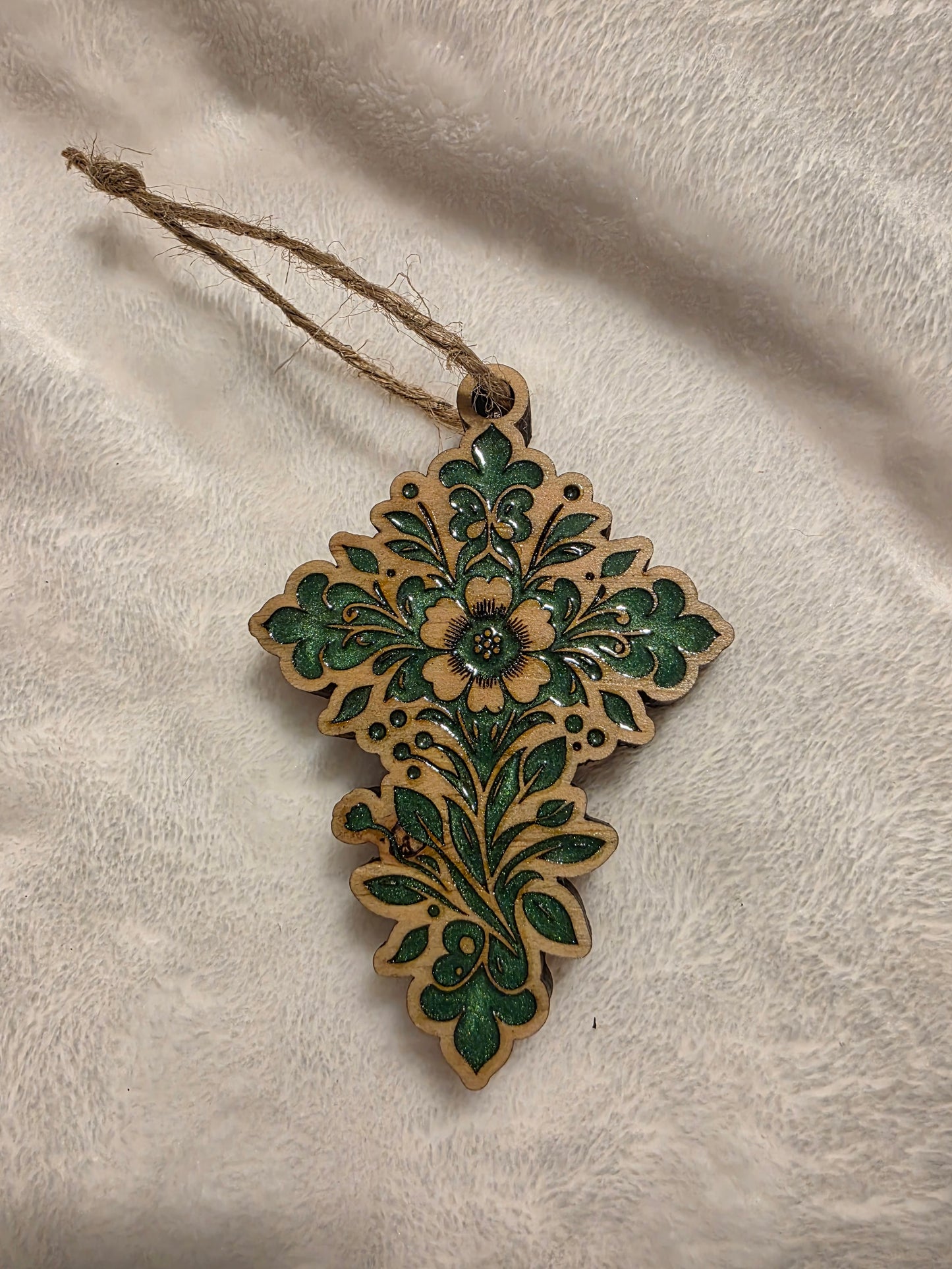 Flower Cross Ornament