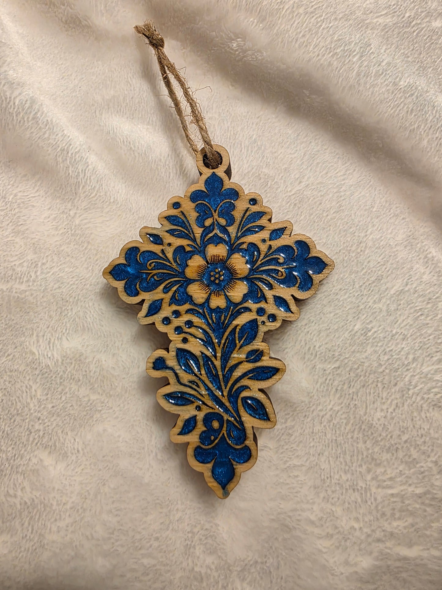 Flower Cross Ornament