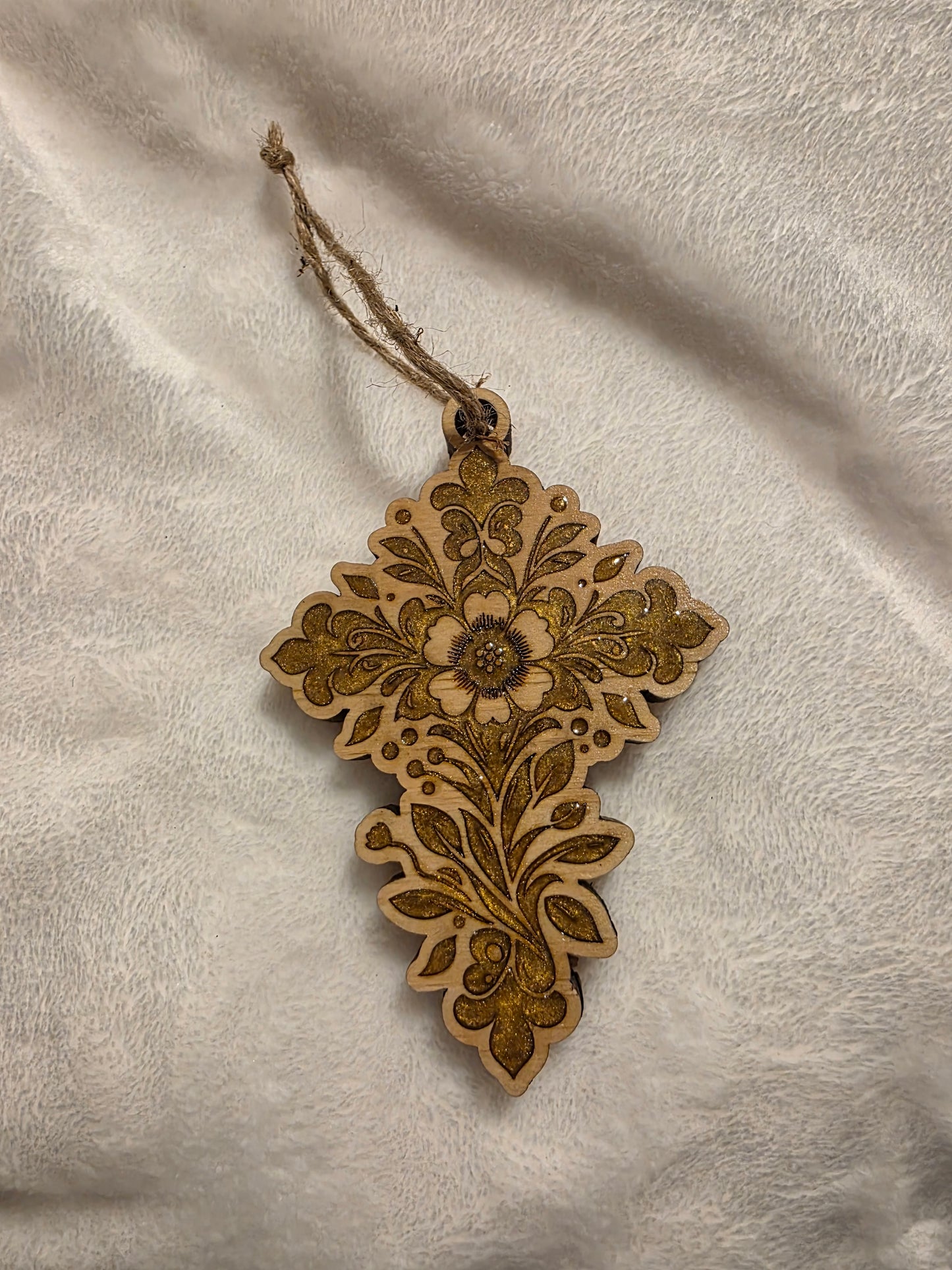 Flower Cross Ornament