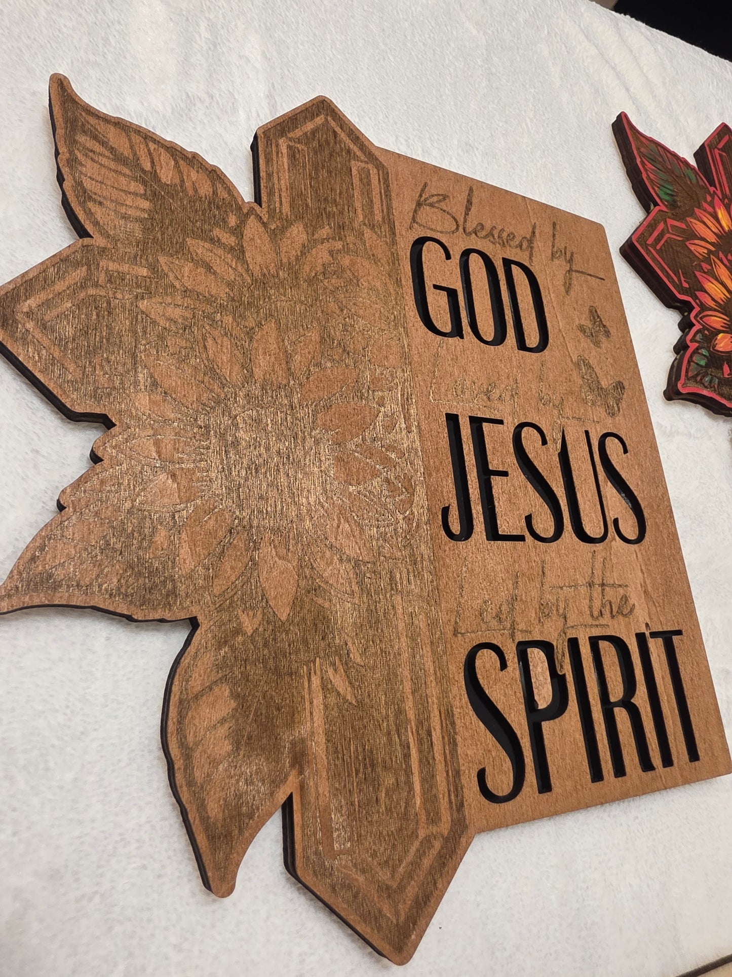 Bless by God, loved by Jesus, led by the spirit sign