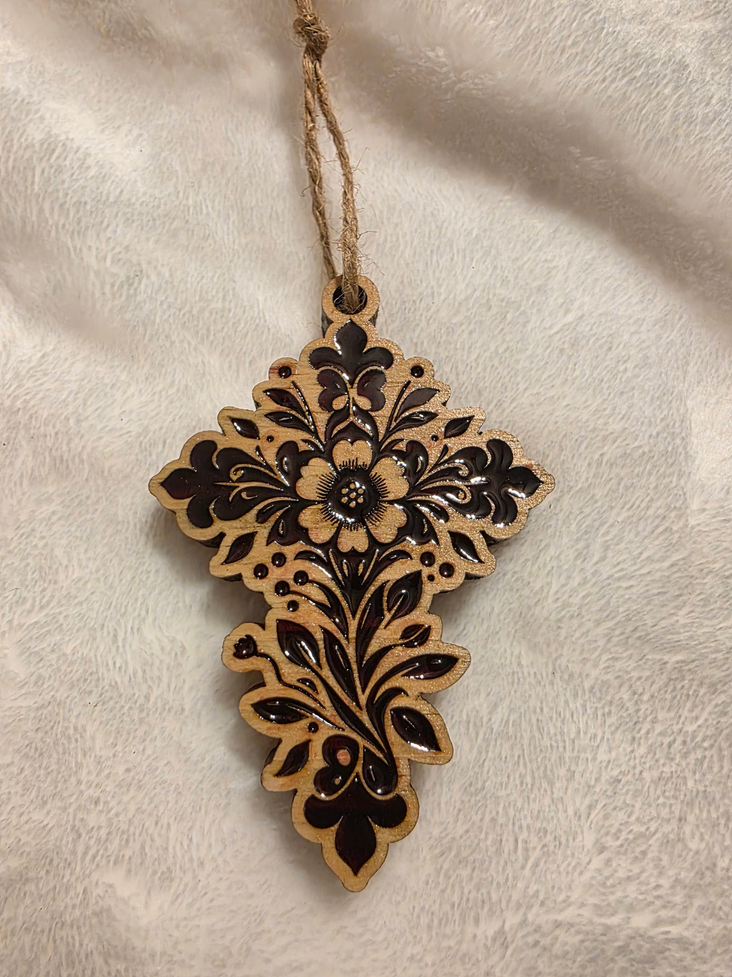 Flower Cross Ornament